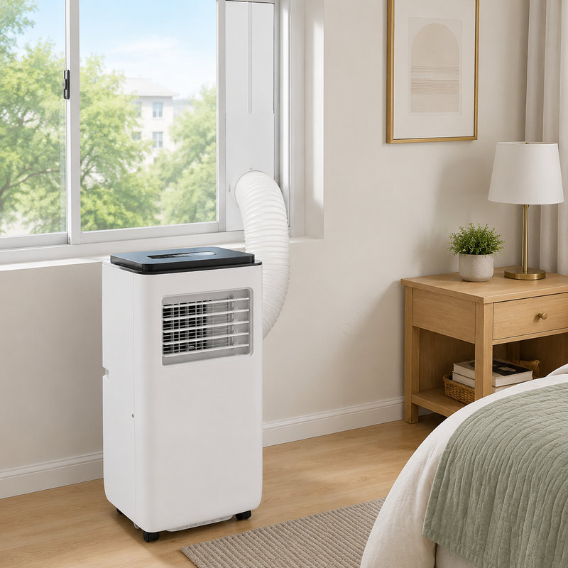 Climatiseur portatif moderne 27,7 "en ABS 5-en-1 avec ensemble de fenêtre et télécommande pour chambre à coucher, bureau à domicile