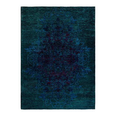 Fine Vibrance One-of-a-Kind 5'10" x 8'8" Hand Knotted Area Rug