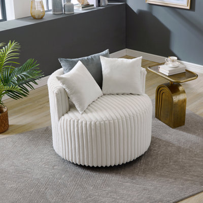 Fauteuil d'appoint basique en velours côtelé Malna