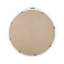 Miroir mural rond blanc et doré avec écusson floral French Country