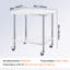 Table de travail en acier inoxydable 30 po x 36 po x 38 po (table basse incluse)