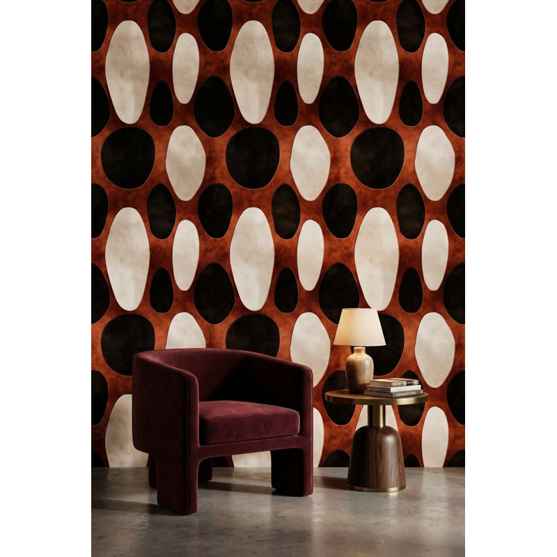 Papier peint moderne Mid Century, Texturé non collé