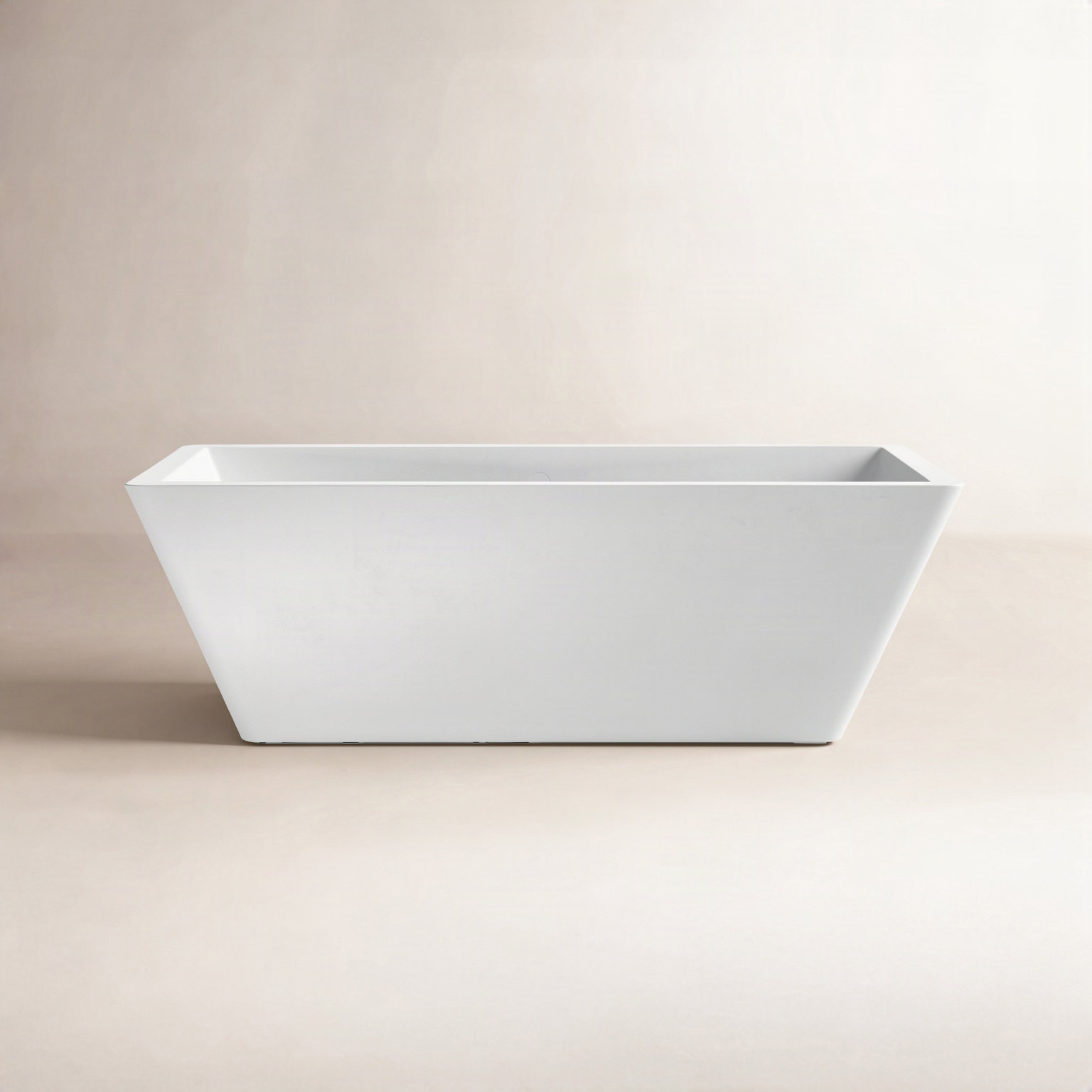 Mendocino NativeStone 66" Concrete Bathtub, Pearl