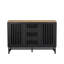 Commode 3 tiroirs et 4 tablettes (noir; brun)