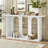 Modern And Curved Design Ash Veneer Console Table With Shelf-243141468