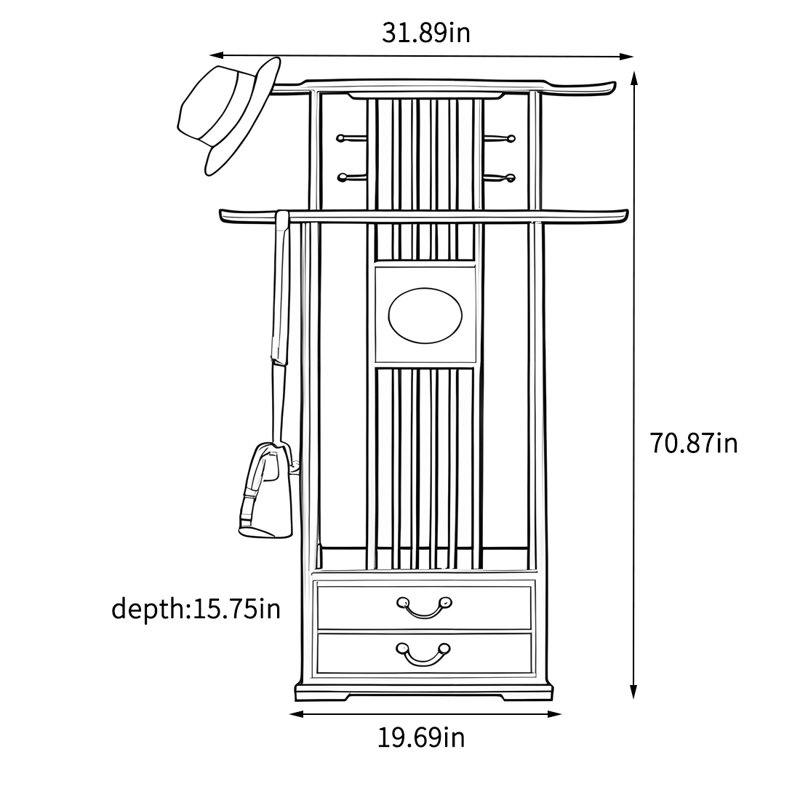 Armoire-penderie élégante et robuste