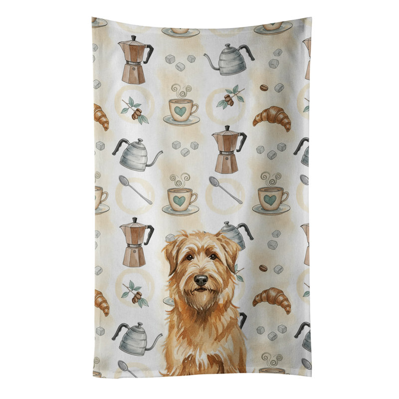 Tawny Briard Coffee Bar Kitchen Towel, Tawny Briard