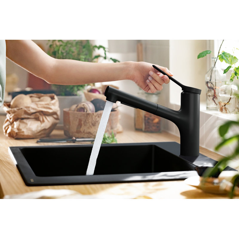 Hansgrohe Zesis Kitchen Faucet 2-Spray, Pull-Out, 1.75 GPM, Matte Black