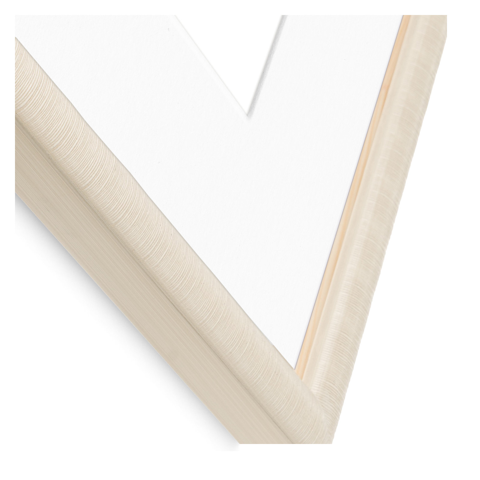 Chopra Wood Picture Frame with Mat, 18" x 24", Bone