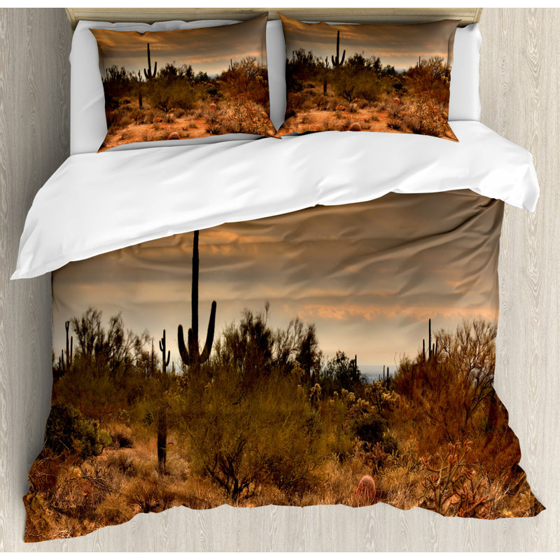 King Size Desert Landscape Microfiber Duvet Cover Set