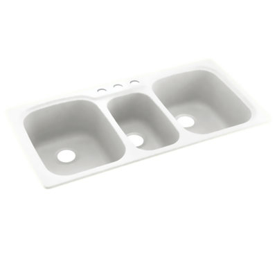 Évier de cuisine à fixation double L 44 po x l 22 po