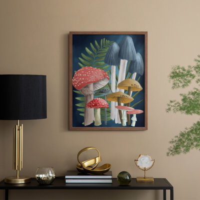Harvest Mushrooms II Framed Print - Solid Wood