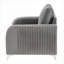 Fauteuil d'appoint en velours gris clair Wenona, siège rembourré confortable pour adultes pour le salon