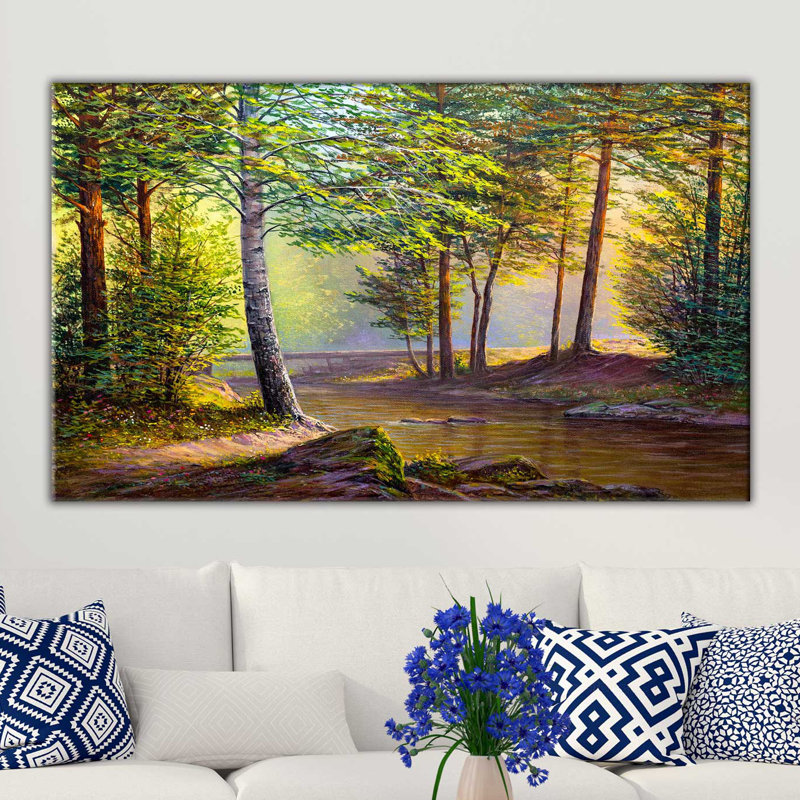 " Creek Through Forest ", 24" H x 40" W x 1.5" D