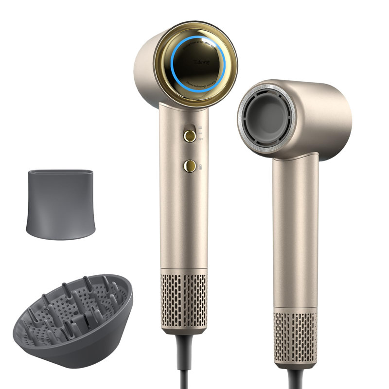 Professional High-Speed Ionic Blow Dryer 110,000 RPM, Compact with Magnetic Diffuser, Fast Drying, Brushless Motor, Low Noise, Smart Temperature Control