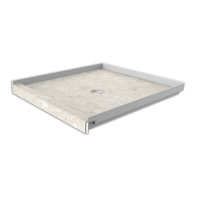 Base de douche en alcôve avec drain central FlexStone® l 36 po x P 36 po Calabria