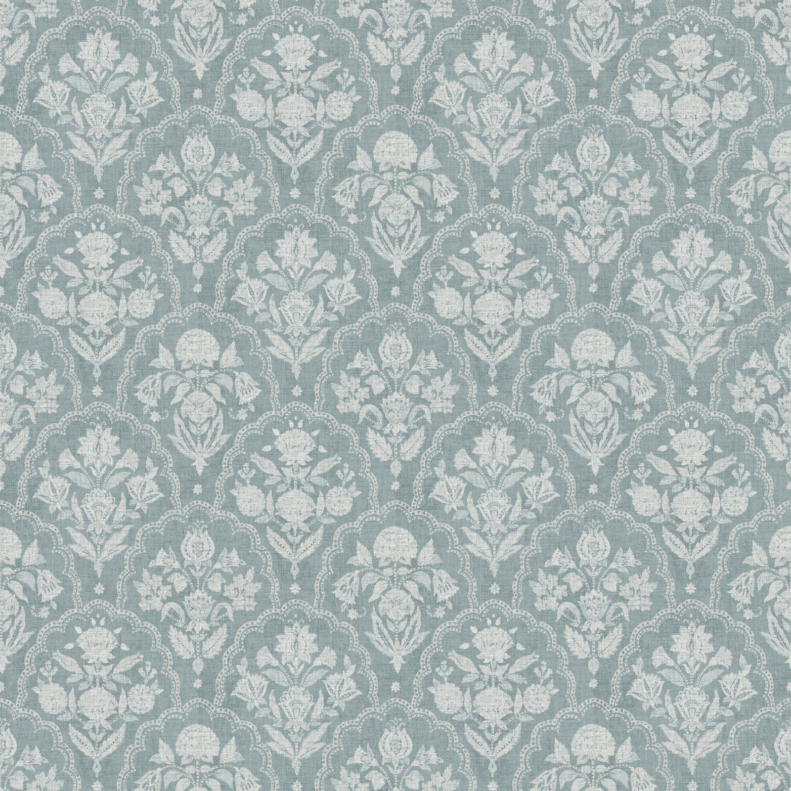 Fishscale Wallpaper Double Roll, Blue