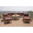 Monterey Teak Outdoor Seating Group with Cushions-94431153-124928168