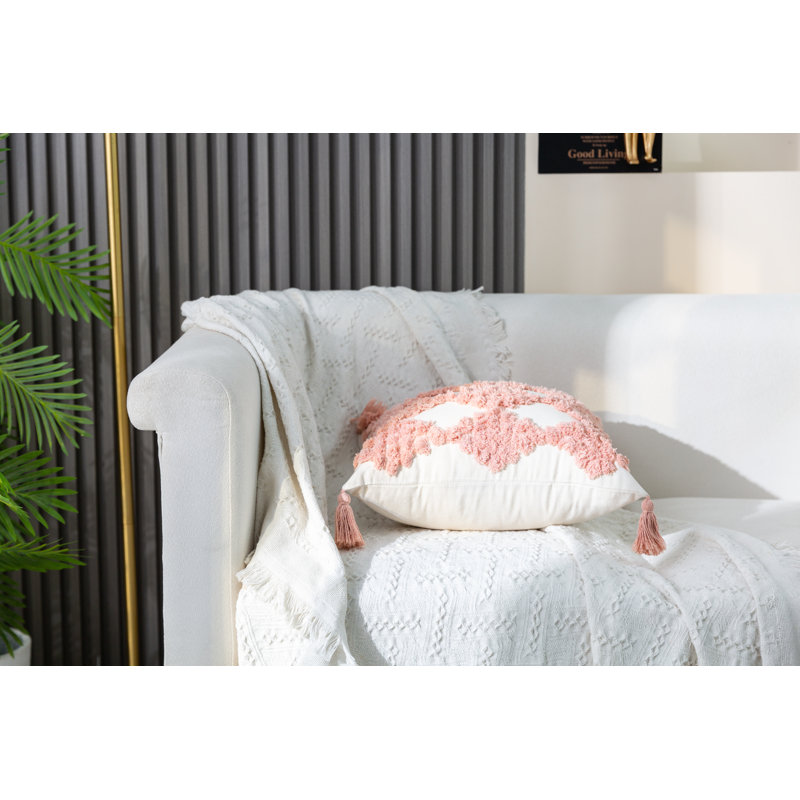Housse de coussin Novel, Rose, Carré