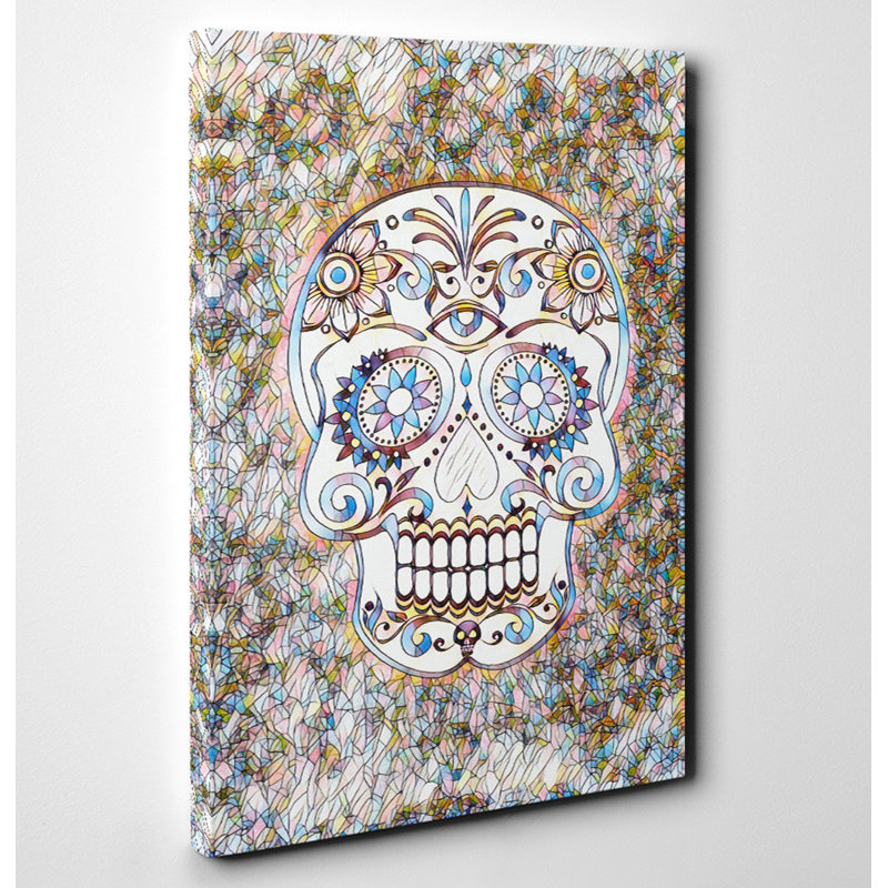 Sugar Skull Tattoo 5 - Wrapped Canvas, 60cm H x 40cm W