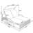 Contemporary Steel Frame Outdoor Sun Lounger with Adjustable Backrest, Double Patio Daybed, Curved Canopy, Side Table for Backyard Pool Deck-129692272