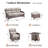 High Back Outdoor Furniture With 6-Inch Extra Thick Cushions, Patio Furniture Set With Fire Pit Table & Swivel Chairs, 8PCS Wicker Conversation Set For Yard, Deck, Poolside-1217993067-1217993065