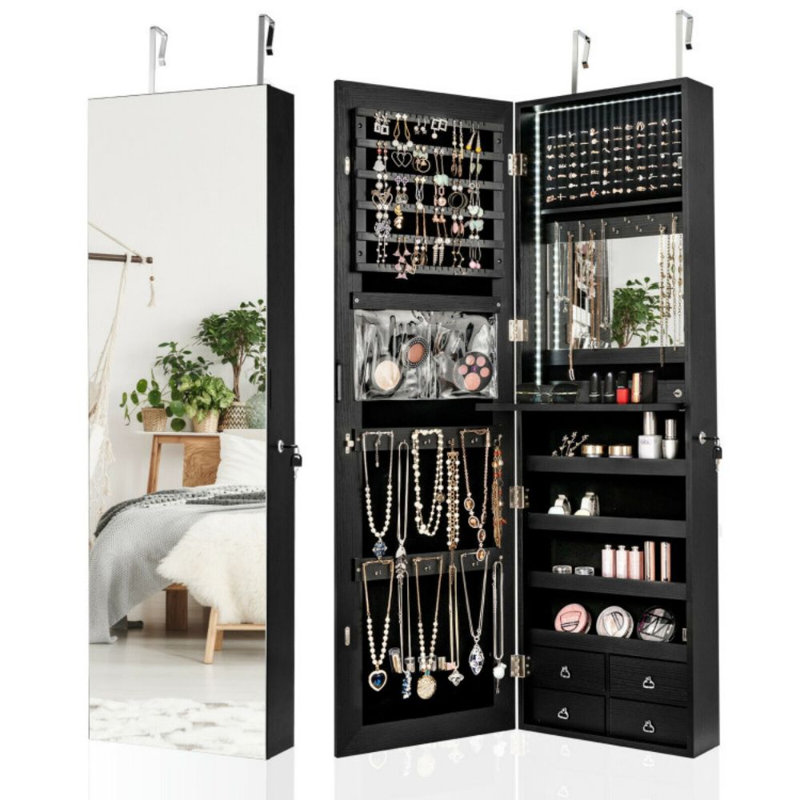 Armoire de rangement polyvalente à 4 tiroirs, Noir