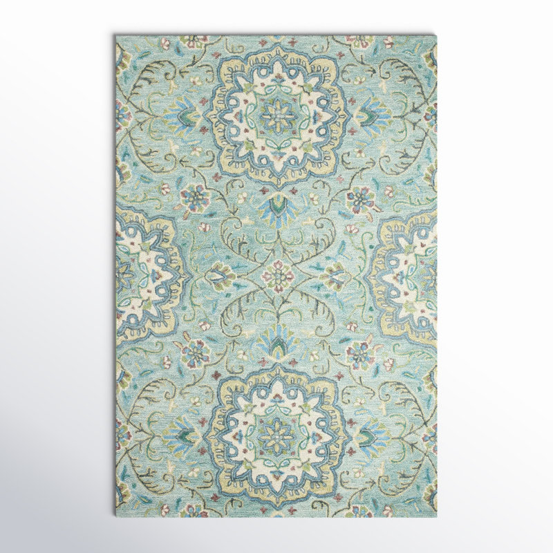 Andrieka Wool Floral Indoor Rug, Rectangle 3'6" x 5'6"