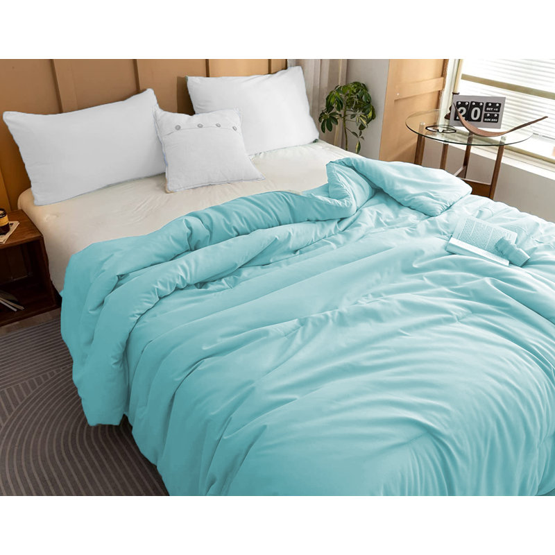 Édredon luxueux en microfibre légère luxueuse turquoise, Édredon grand