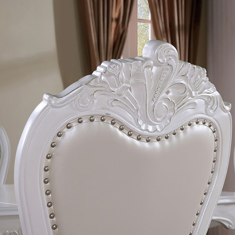 Ensemble de 2 chaises d'appoint Loygie, Blanc, Blanc