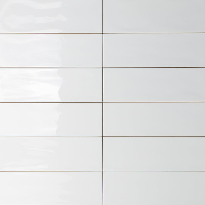 Silk Plus 4"x12" Italian Subway Wall Tile, Gesso White