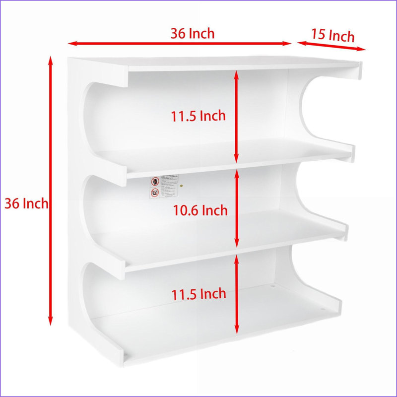 Bibliothèque à 4 niveaux moderne minimaliste minimaliste - table basse ivoire | Blanc | Panneau de fibres à densité moyenne