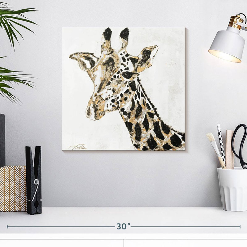 Crowle moucheté girafe dorée, H 16 po x l 16 po