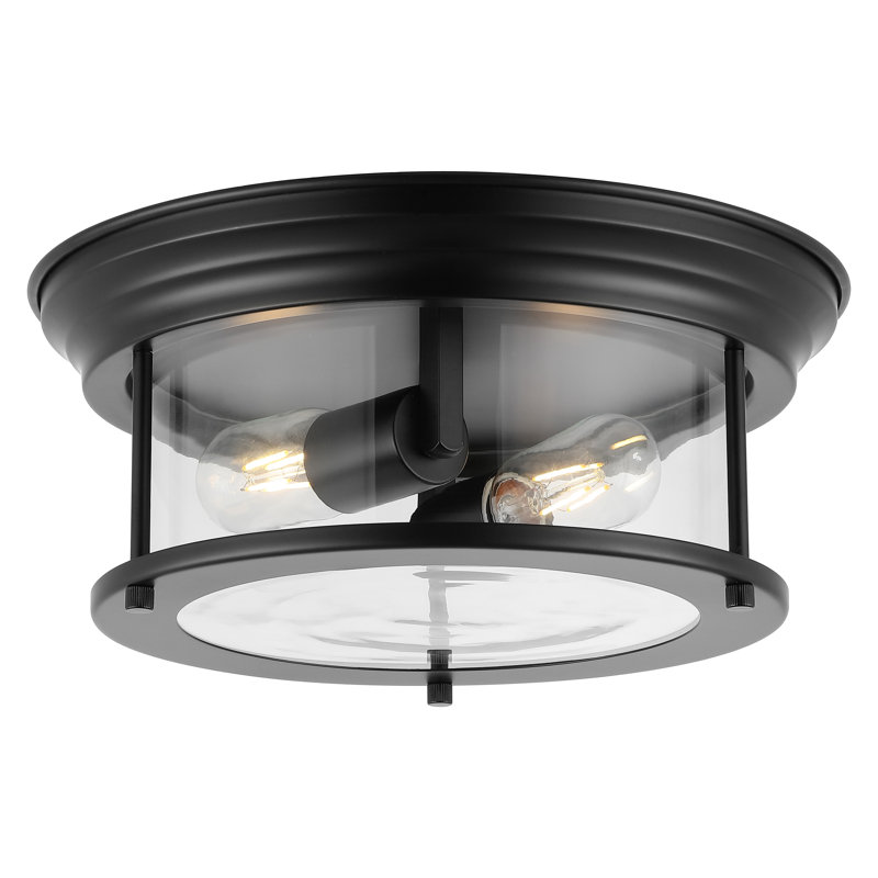 Plafonnier encastré 2 lumières 13,25 po Ceballos, Noir