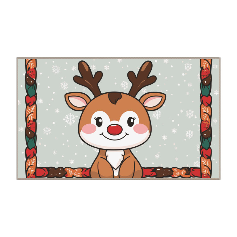 Tapis vacances de Noël The Holiday Aisle®, Rectangle 5 pi x 7 pi