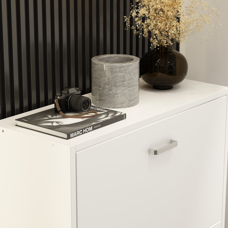 3 Drawers Shoe Cabinet, White