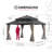 SUNJOY Kingston 12x12 Gazebo, Steel Hardtop Gazebo with Curtain and Netting - Cedar Posts-131279227
