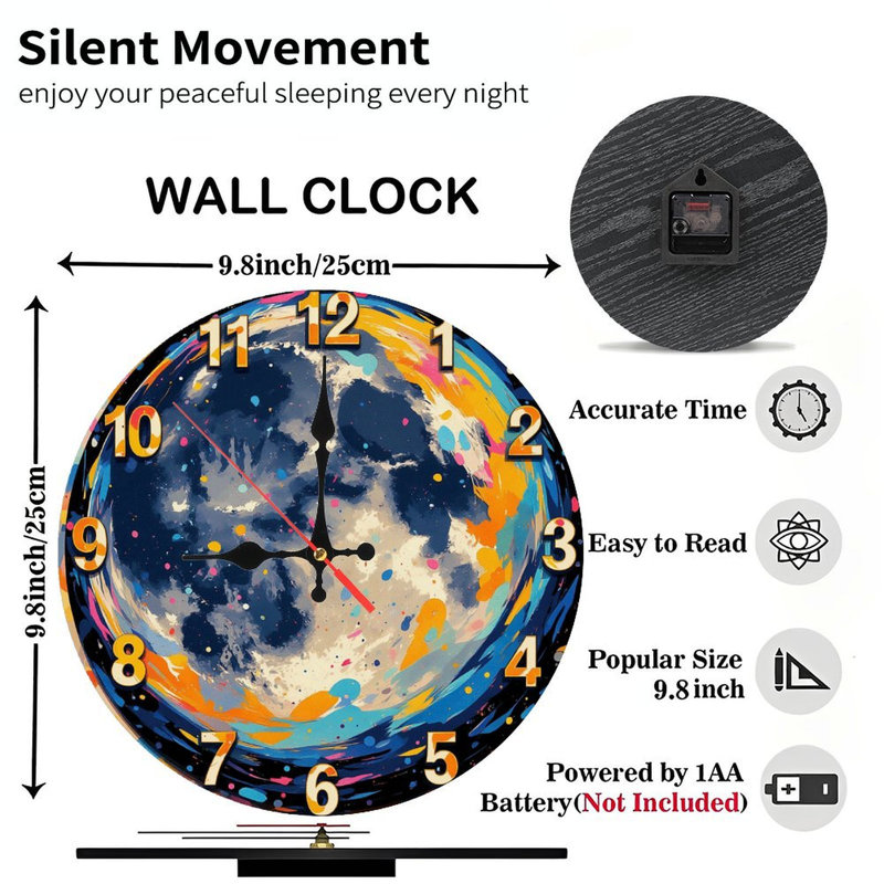 Horloge murale Artistic Moon