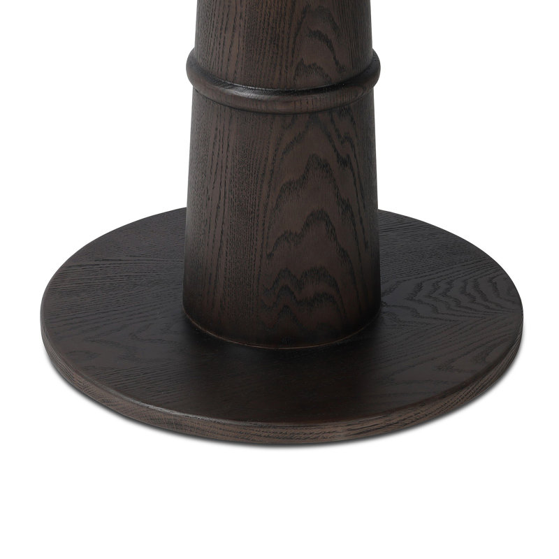 Goetz Bar Table-Brown Oak-Bar, 42.5" H x 32" L x 32" W, Brown Oak Veneer