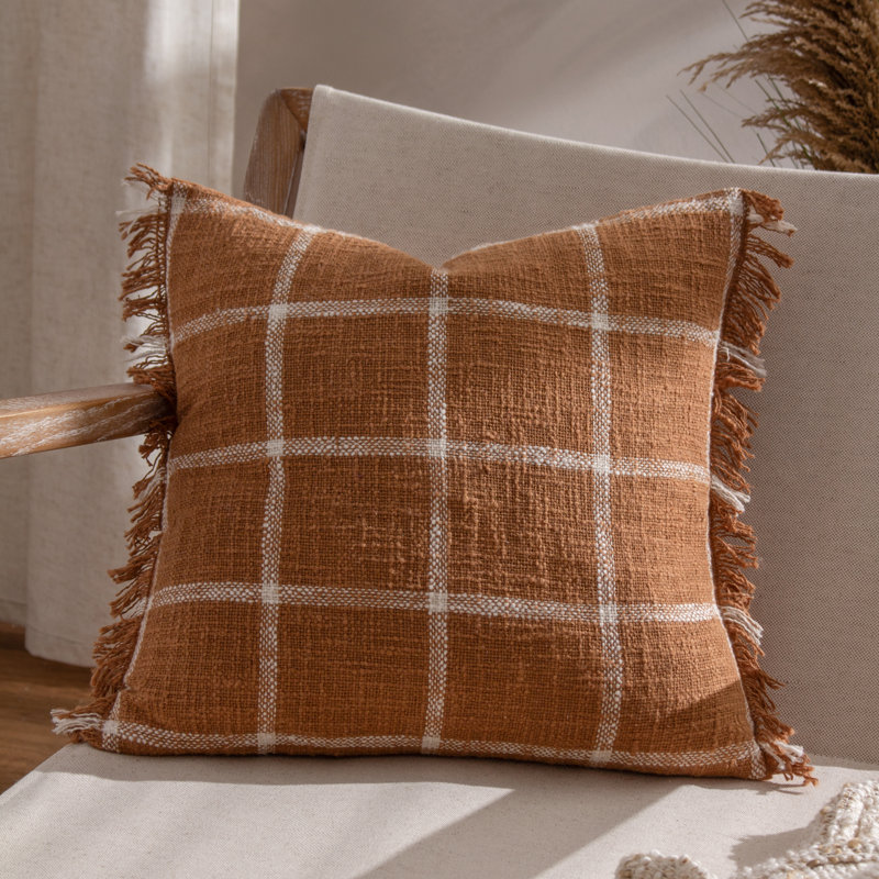 Beni Square Cushion, Ginger/Natural