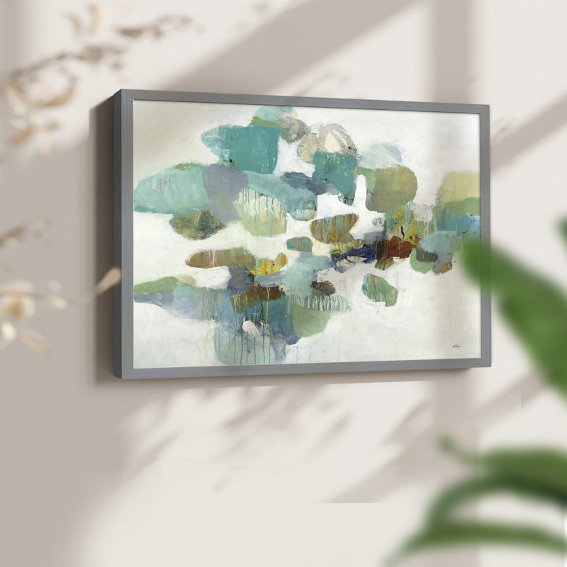Stepping Stones - Impression encadrée - Restickable, Gris, H 16 po x l 20 po