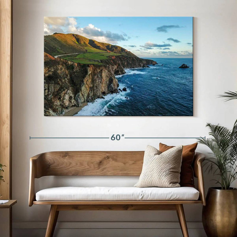 Gillard Cliff In Big Sur, H 34 po x l 51 po