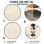 «Lunar Phases Abstract» - lune grand, art mural rond en métal-6385986