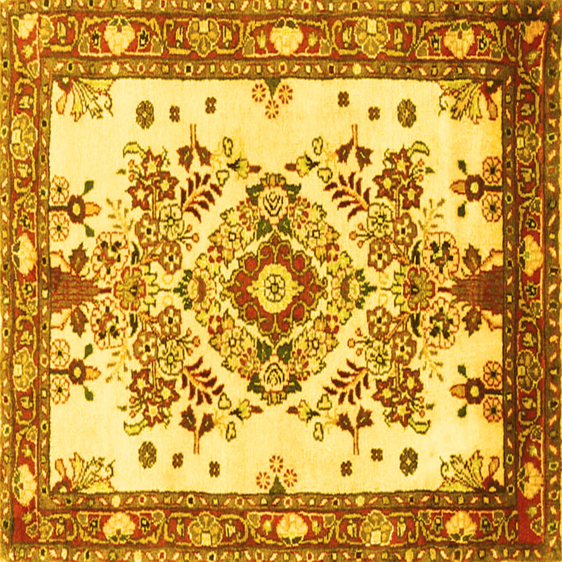 Aricely Washable Floral Indoor Rug, Square 8'