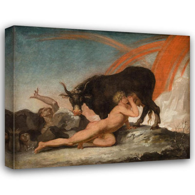 "Ymir Suckling the Cow Audhumla" by  Nicolai Abildgaard - Gallery Wrap Canvas Wall Art