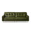 Causeuse-coussin modulaire en cuir véritable vert