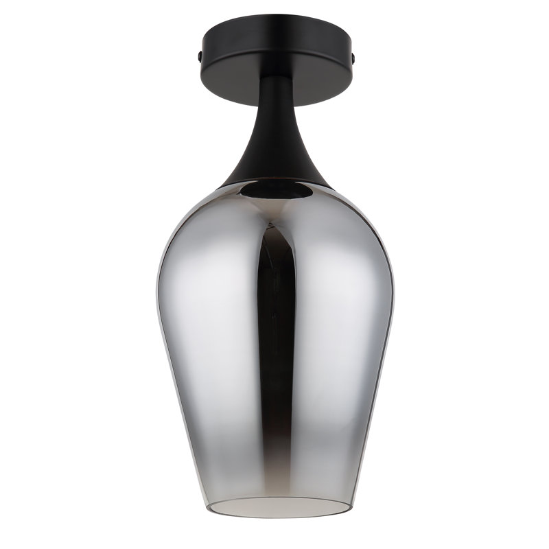 Glass Flush Mount, in Grey