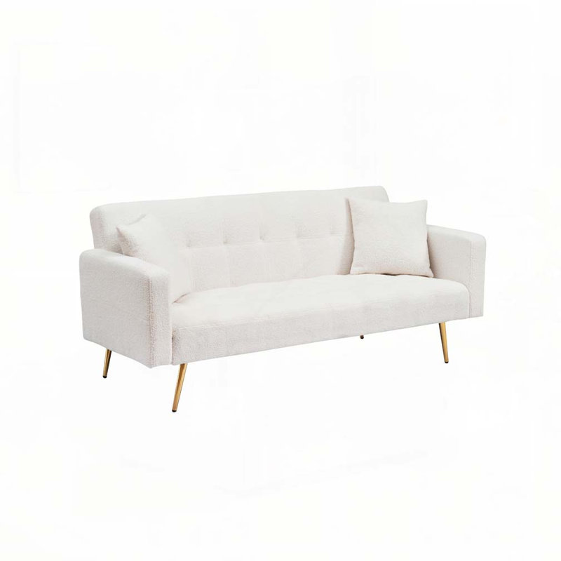Canapé-lit ajustable en molleton 71 po, Beige