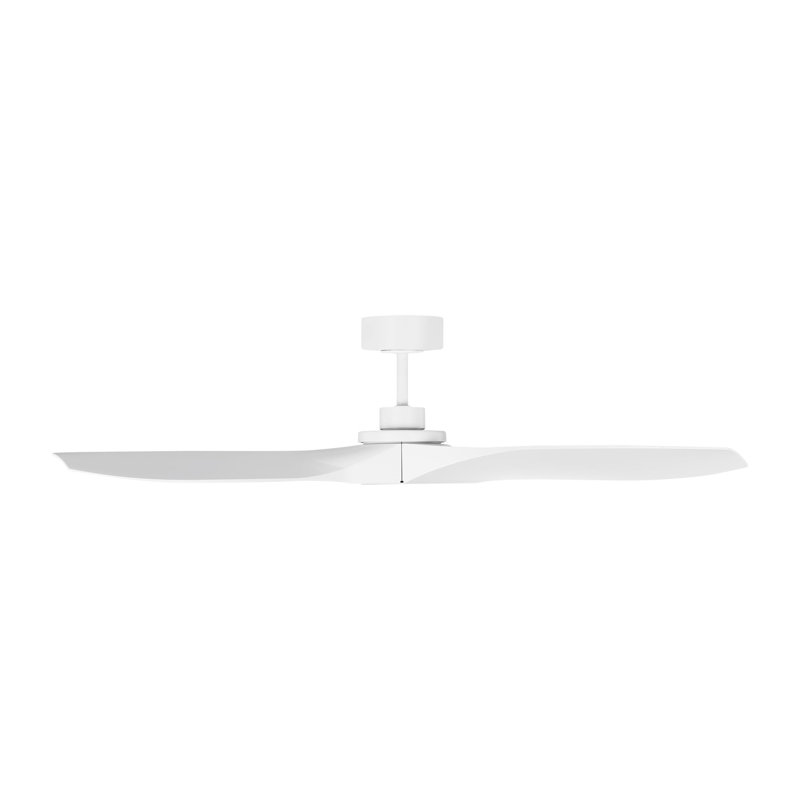 Smart Outdoor Ceiling Fan, Matte White, 52"