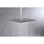 Pomme de douche à pluie en acier inoxydable - haute, économe en eau, autonettoyante, 12 po x 12 po, blanche avec fonction autonettoyante et économe en acier, Grace